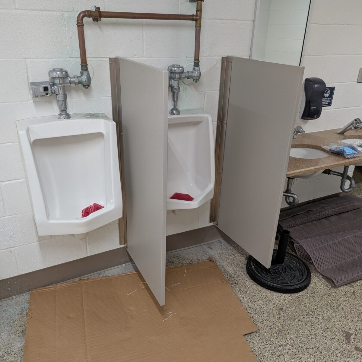 New Men's Room Partitions - 2 of 3