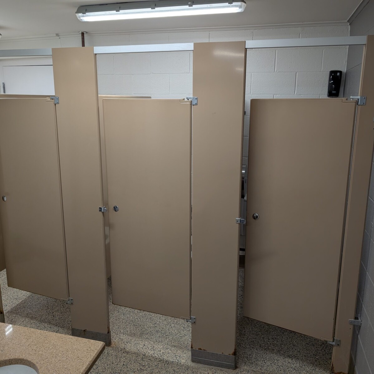 Old Partition Walls in the Women's Room