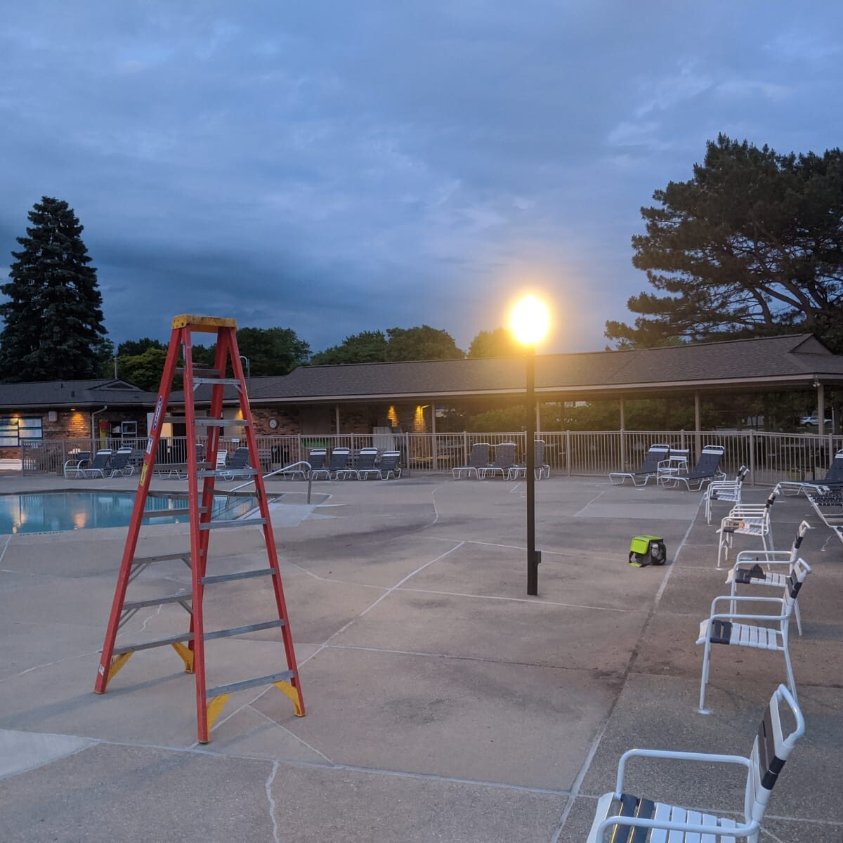 A view of the first lamp, installed on June 12th, 2020 as a demonstration to the board. Preliminary Install in June 2020