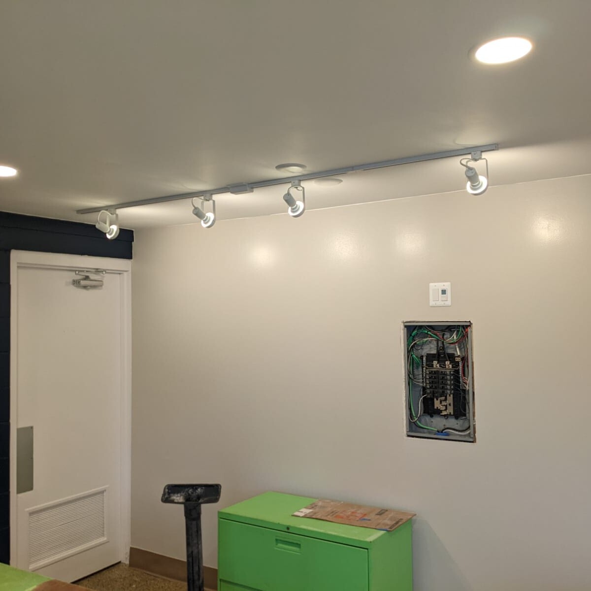 A view of the nearly-completed east wall of the clubhouse lobby, as taken on April 21st, 2022. Nearly-Completed East Wall