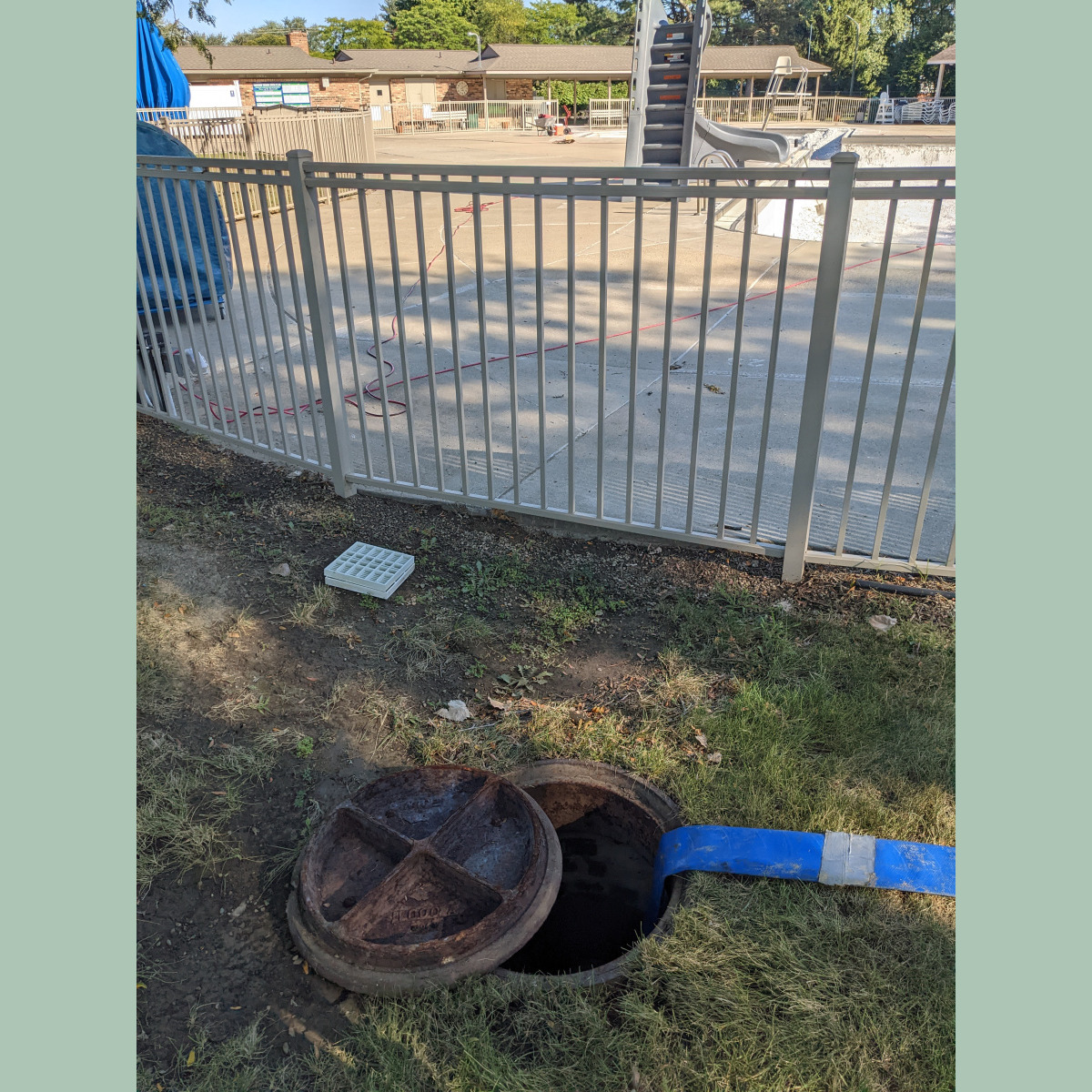 Northwest Pool Deck Manhole Cover