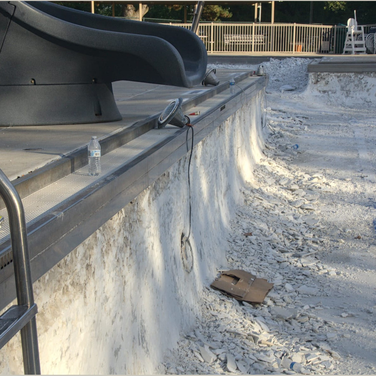 Another view of the southeast corner of the pool. Demolition - Day 6
