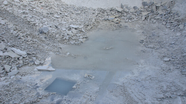 The diving well. Demolition - Day 6